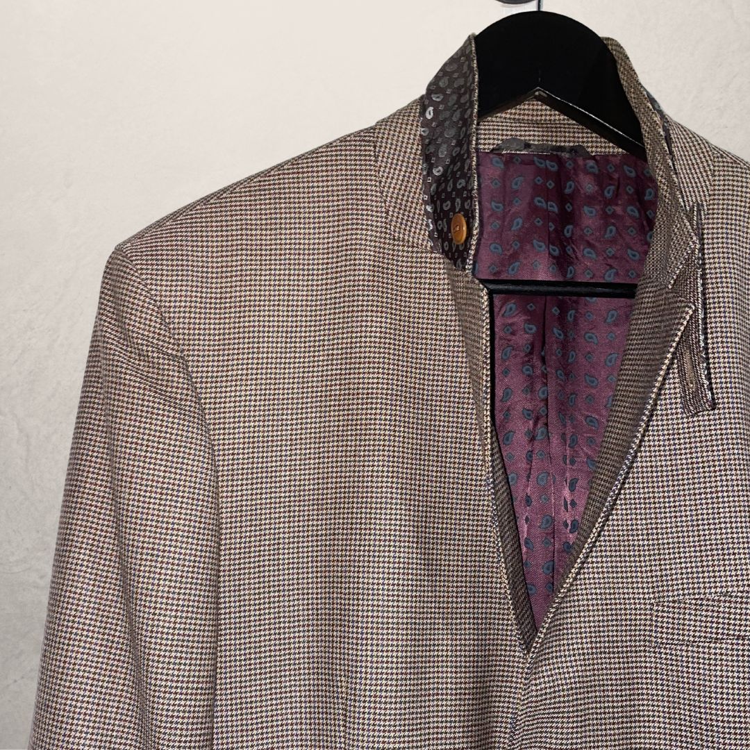 Hugo Boss beige geruite blazer 52