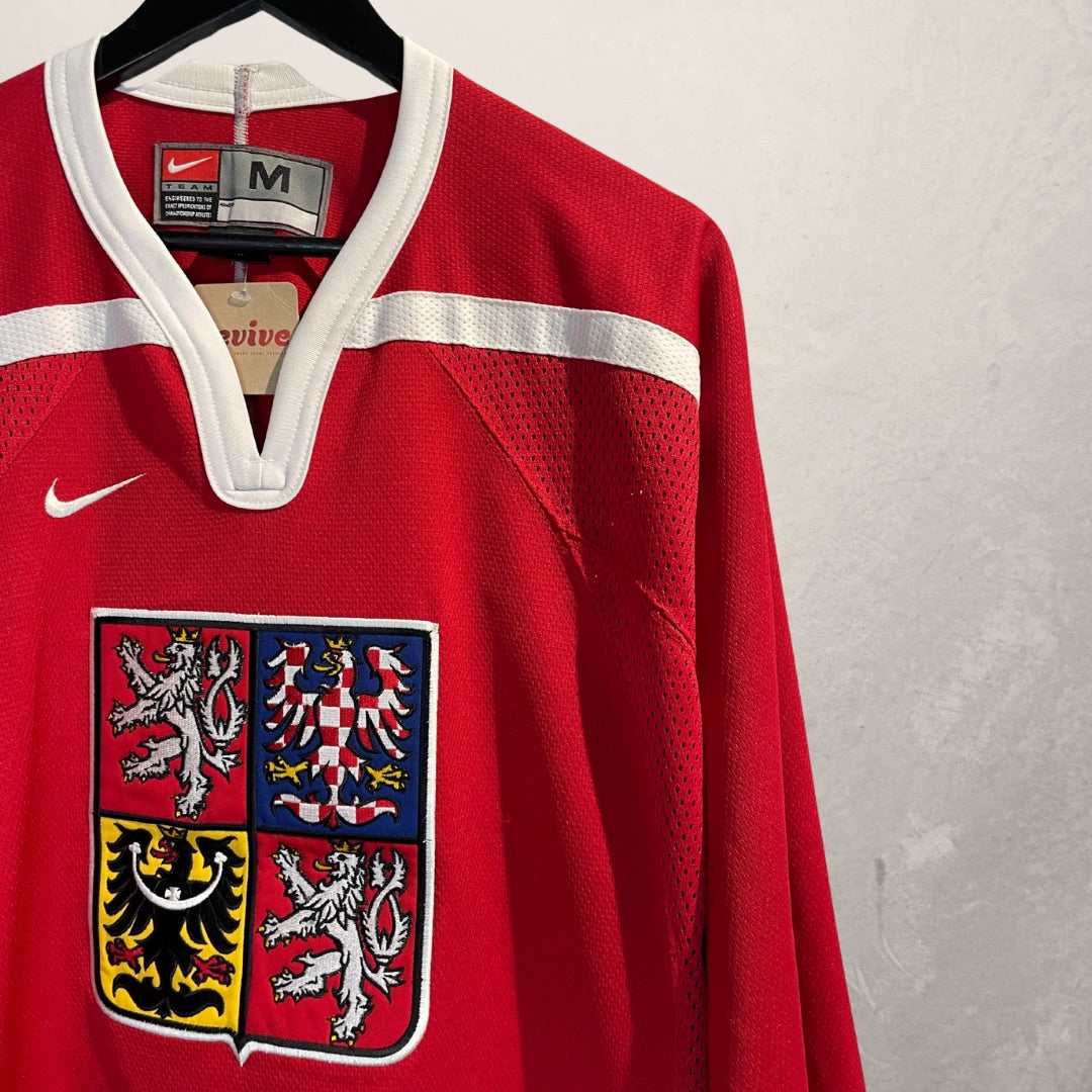 Vintage Tsjechische Republiek rood hockeyshirt M (XL)