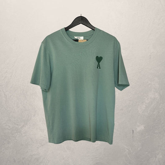 AMI Paris groen logo t-shirt S