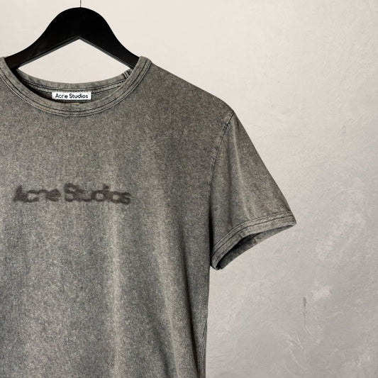 Acne Studios grey logo fitted tee L