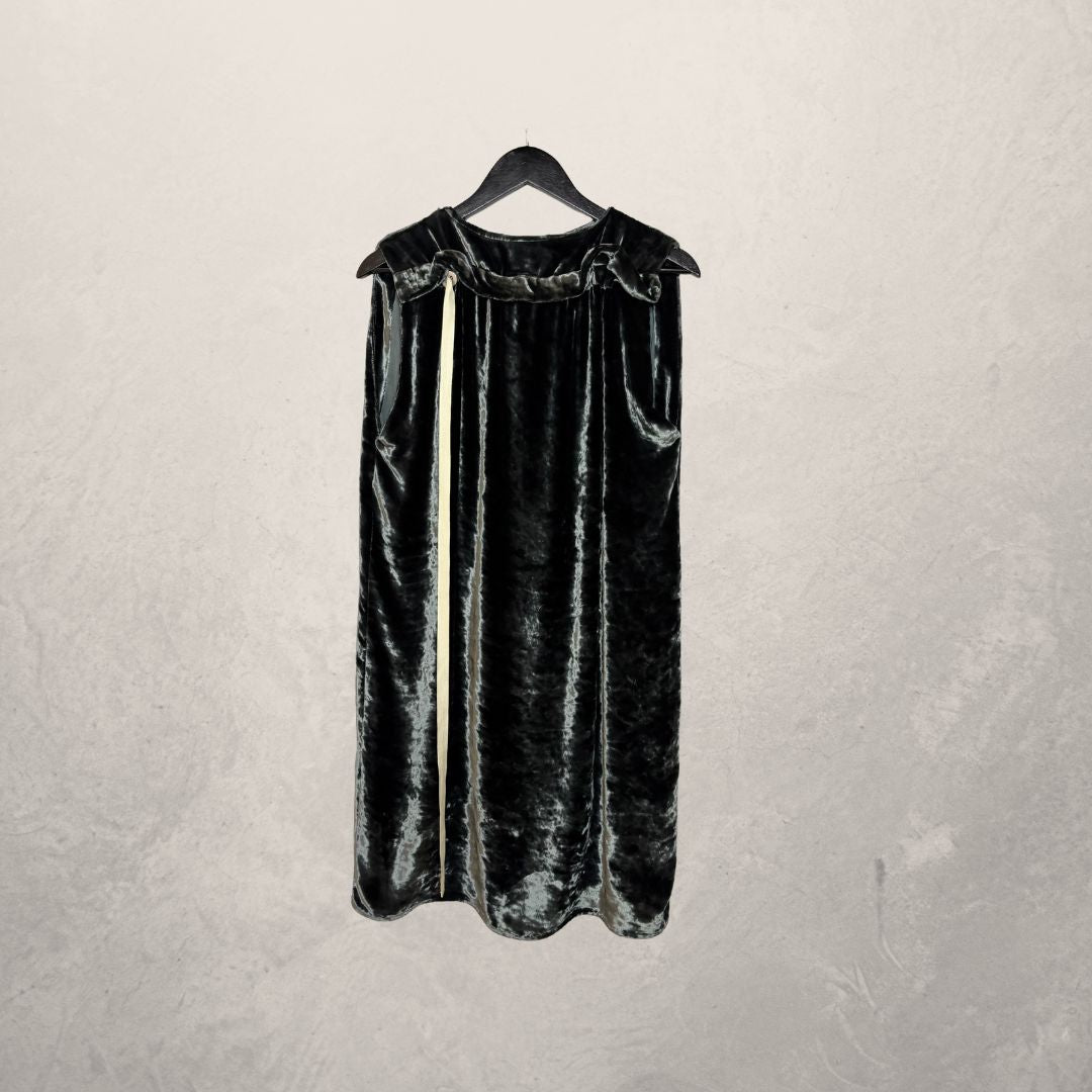 Acne Studios grijze fluwelen shiftjurk S/M