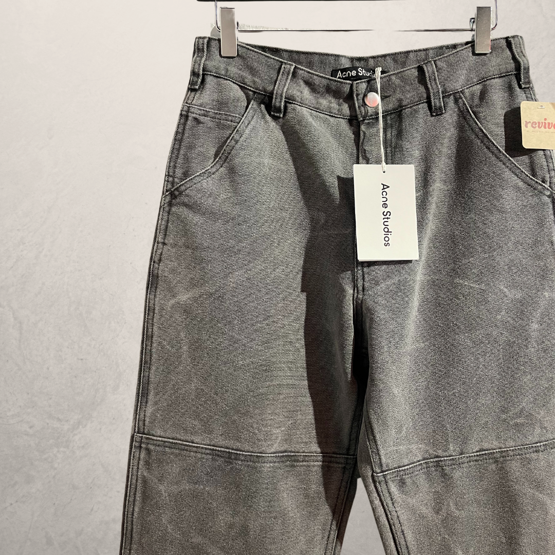 Acne Studios grijs gewassen denim broek XS