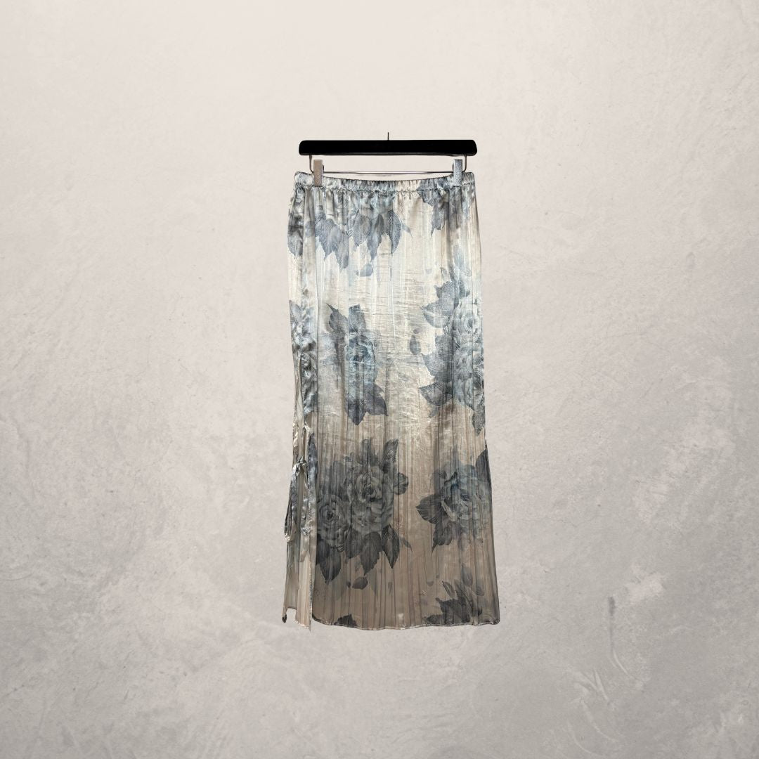 Acne Studios witte bloemen zijden rok 40