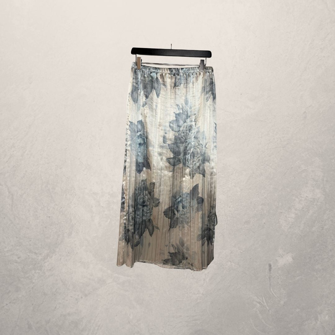 Acne Studios witte bloemen zijden rok 40