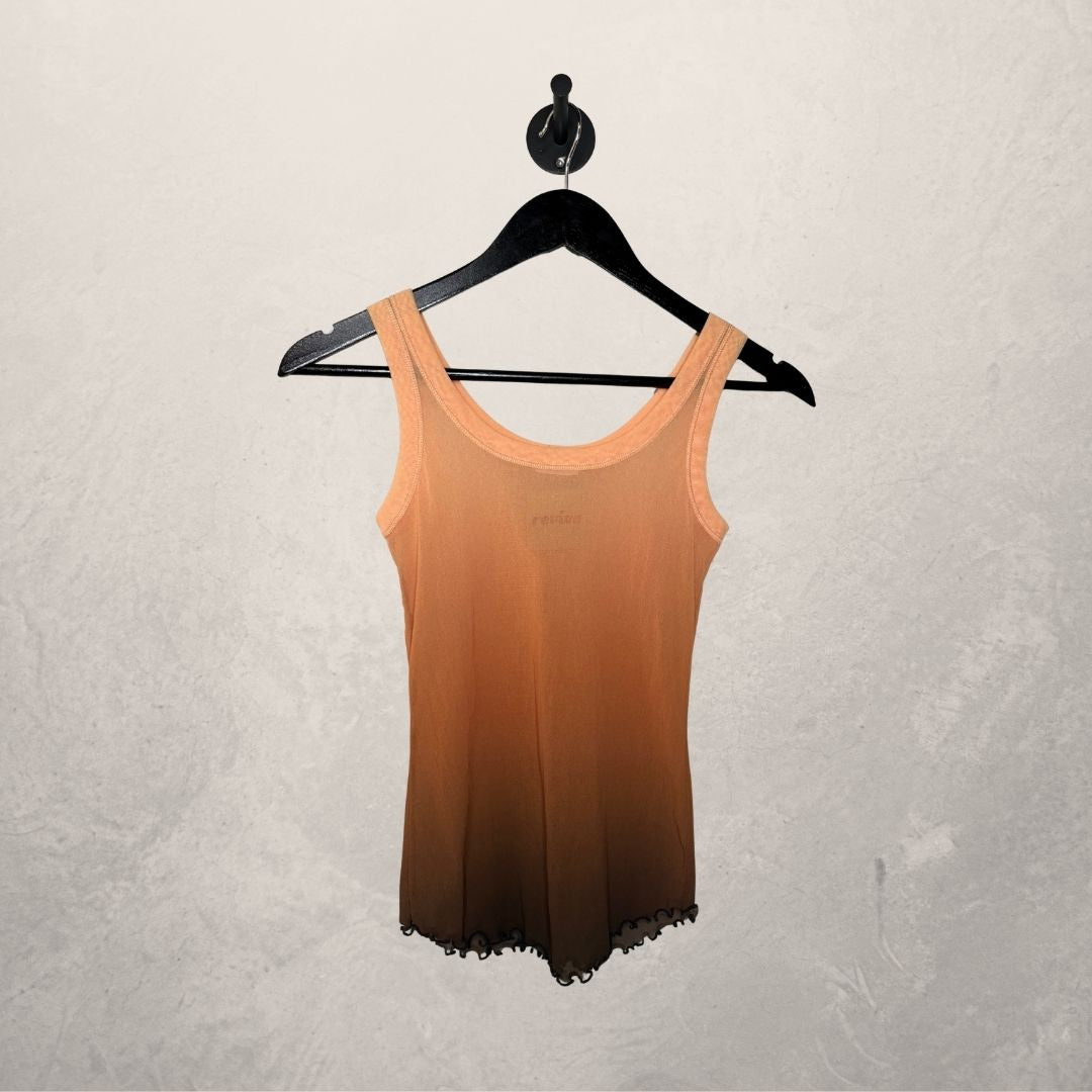 Acne studios orange ambre mesh top S