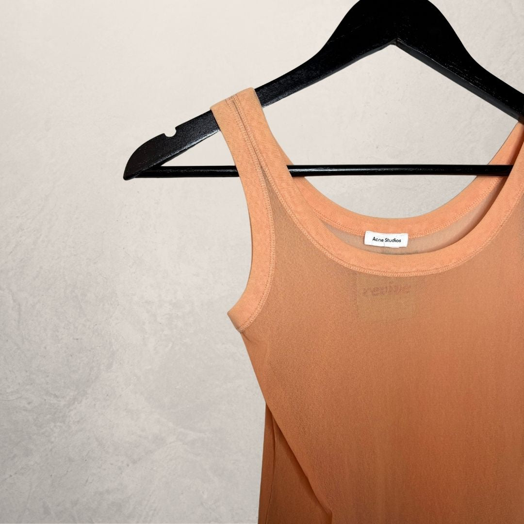 Acne studios orange ambre mesh top S