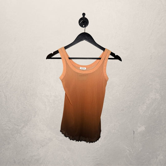 Acne Studios oranje ambre mesh top S