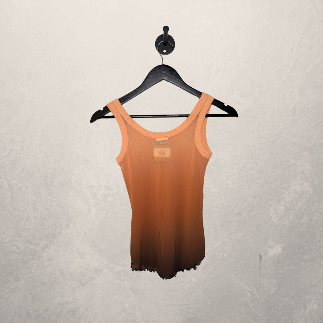 Acne studios orange ambre mesh top S