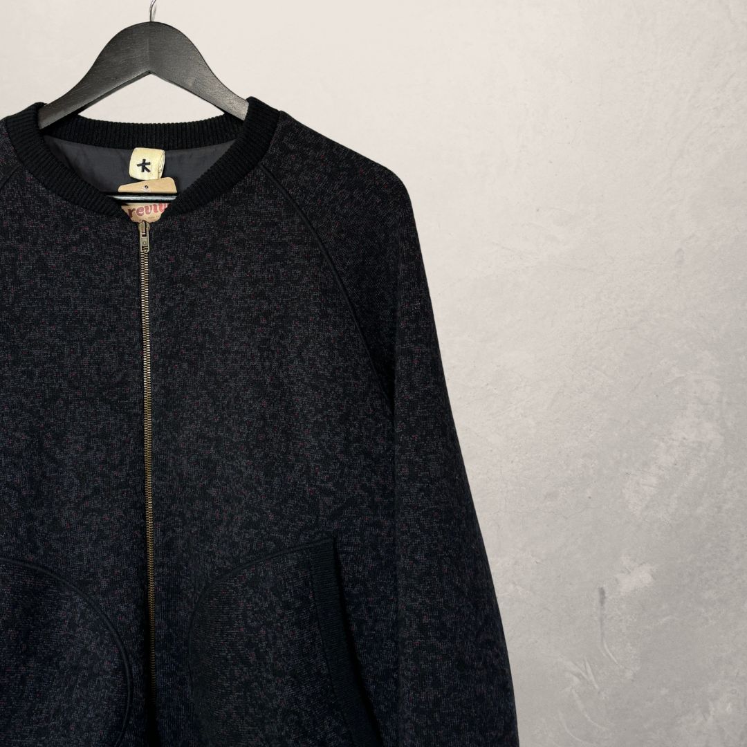 Adam Kimmel dark grey wool blend bomber jacket M