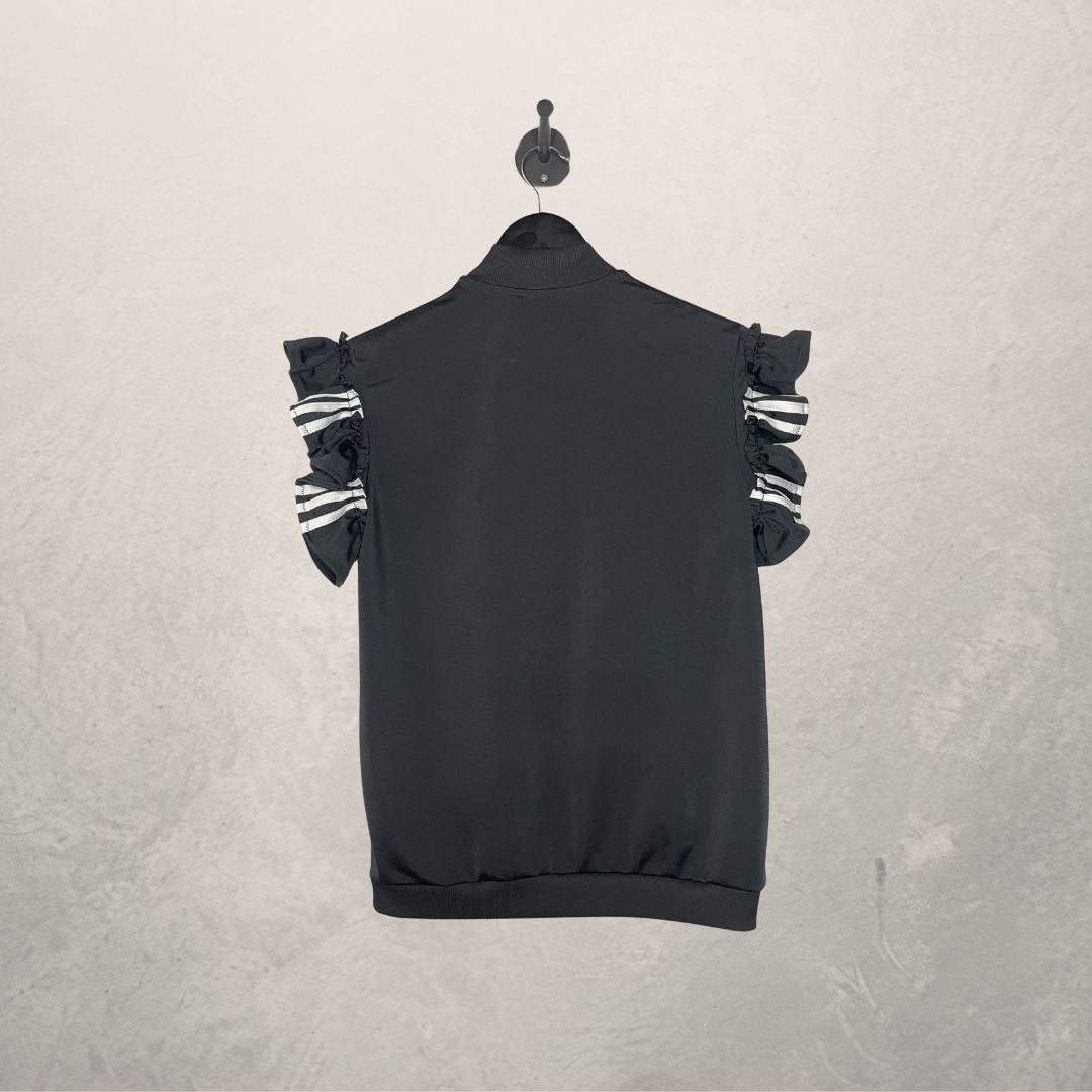 Adidas zwart geplooid trainingsjack M - Van Mees.Makes