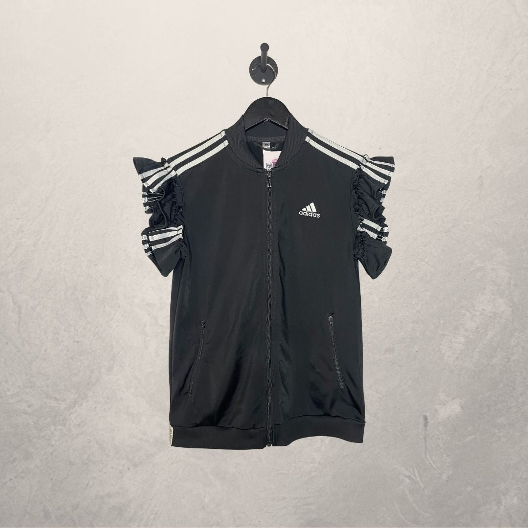 Adidas zwart geplooid trainingsjack M - Van Mees.Makes