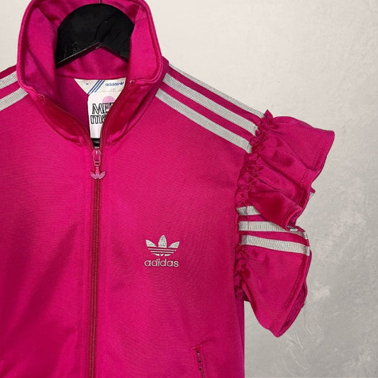 Adidas fuchsia ruffled track jacket S/M - By Mees.Makes