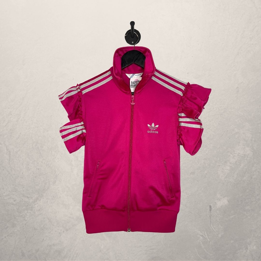 Adidas fuchsia ruffled track jacket S/M - By Mees.Makes