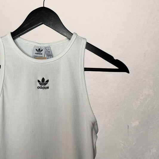 Adidas wit logo tanktopje S