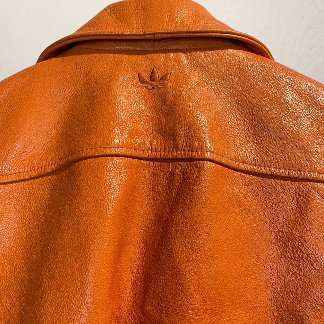 Adidas x Opening Ceremony orange moto jacket S