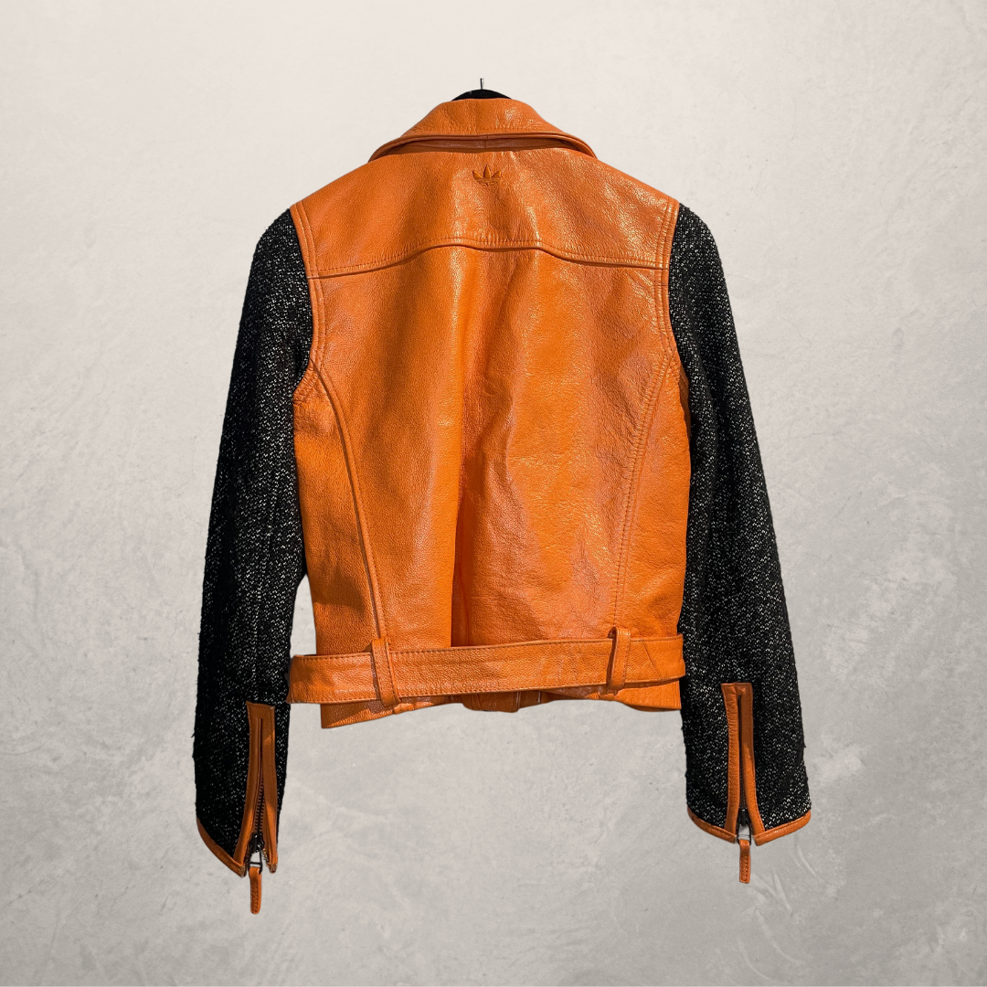 Adidas x Opening Ceremony orange moto jacket S