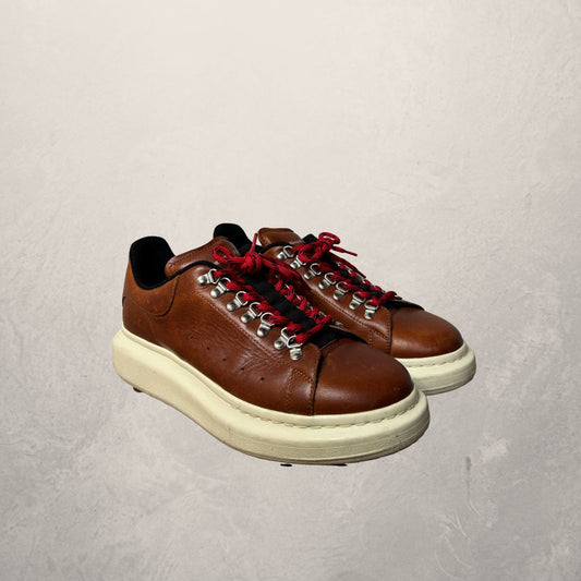 Alexander McQueen bruine leren sneaker laarzen 41