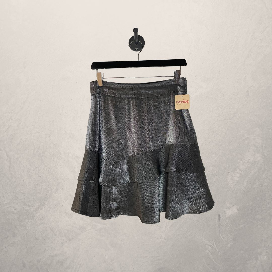 Alix silver ruffel skirt S