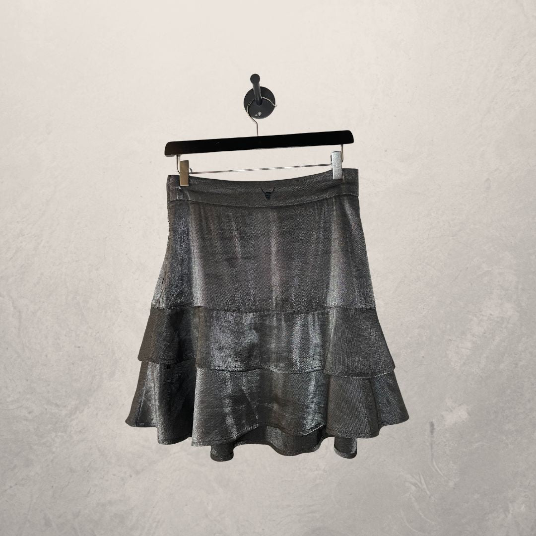 Alix silver ruffel skirt S
