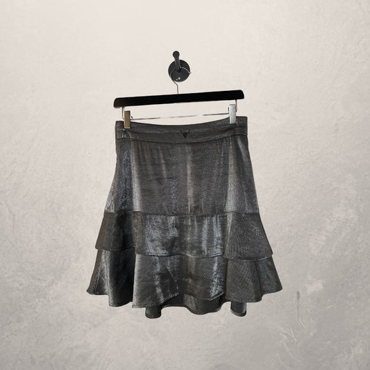 Alix silver ruffel skirt S