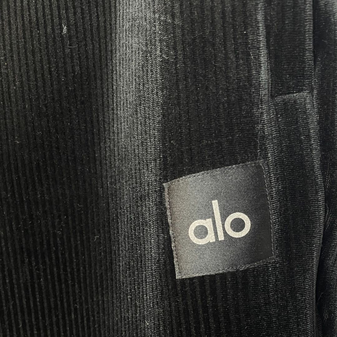 Alo black valure track pants XS