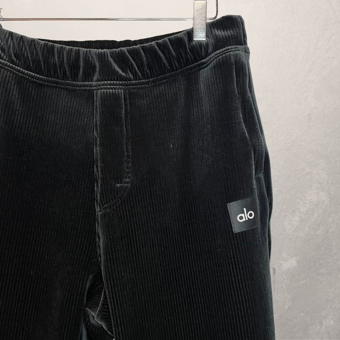 Alo black valure track pants XS