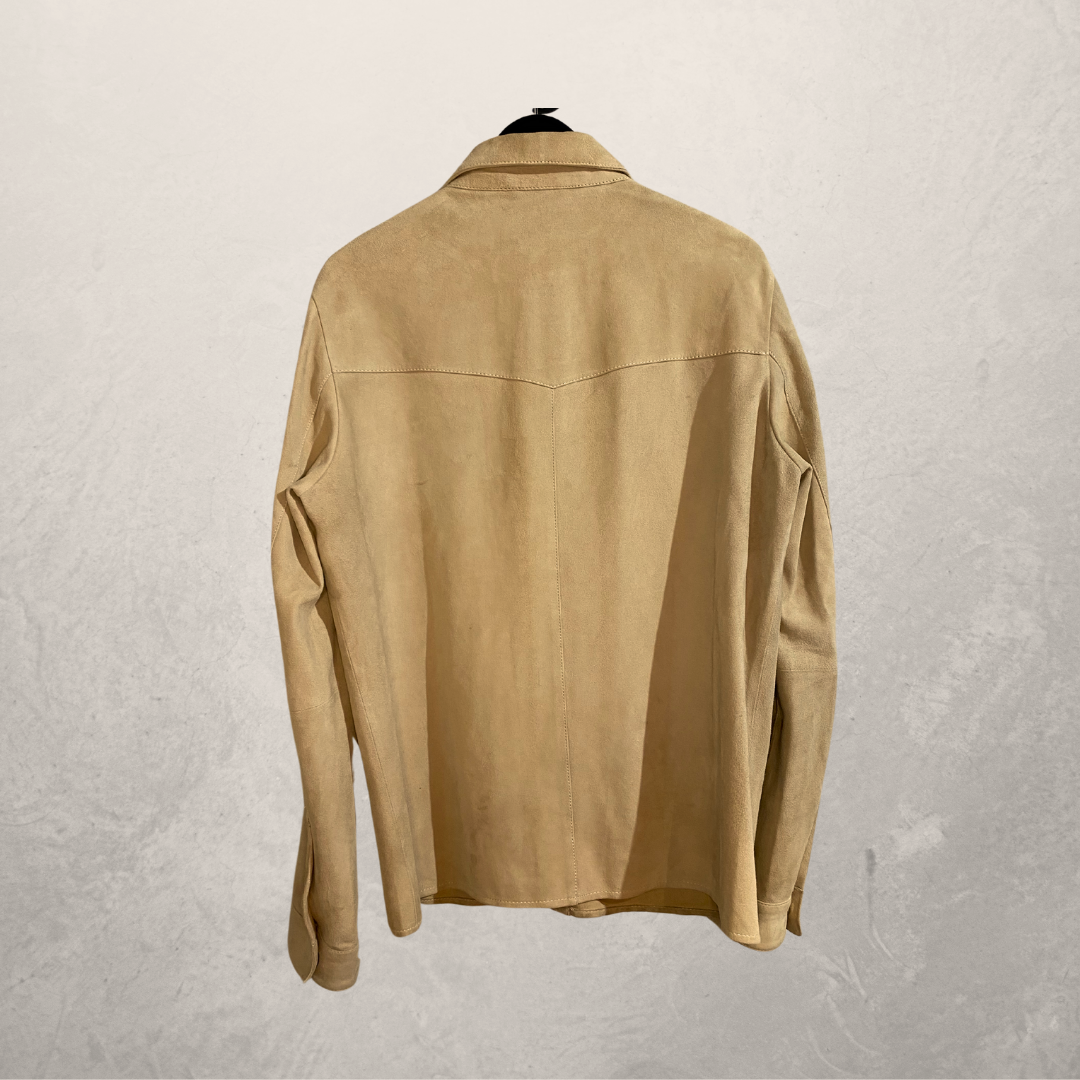 Alter Ego beige geitensuède shirt L