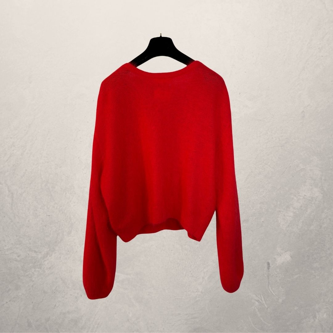 American Vintage red angora jumper XS/S