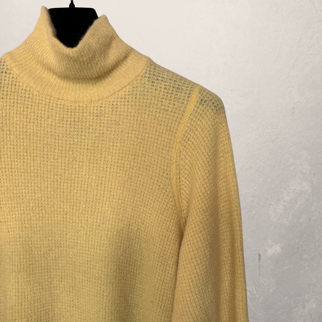 American vintage yellow wool jumper S/M