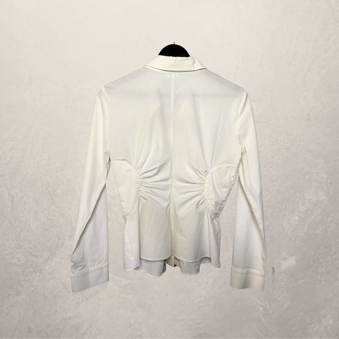 Armani wit getailleerd overhemd met lange mouwen M