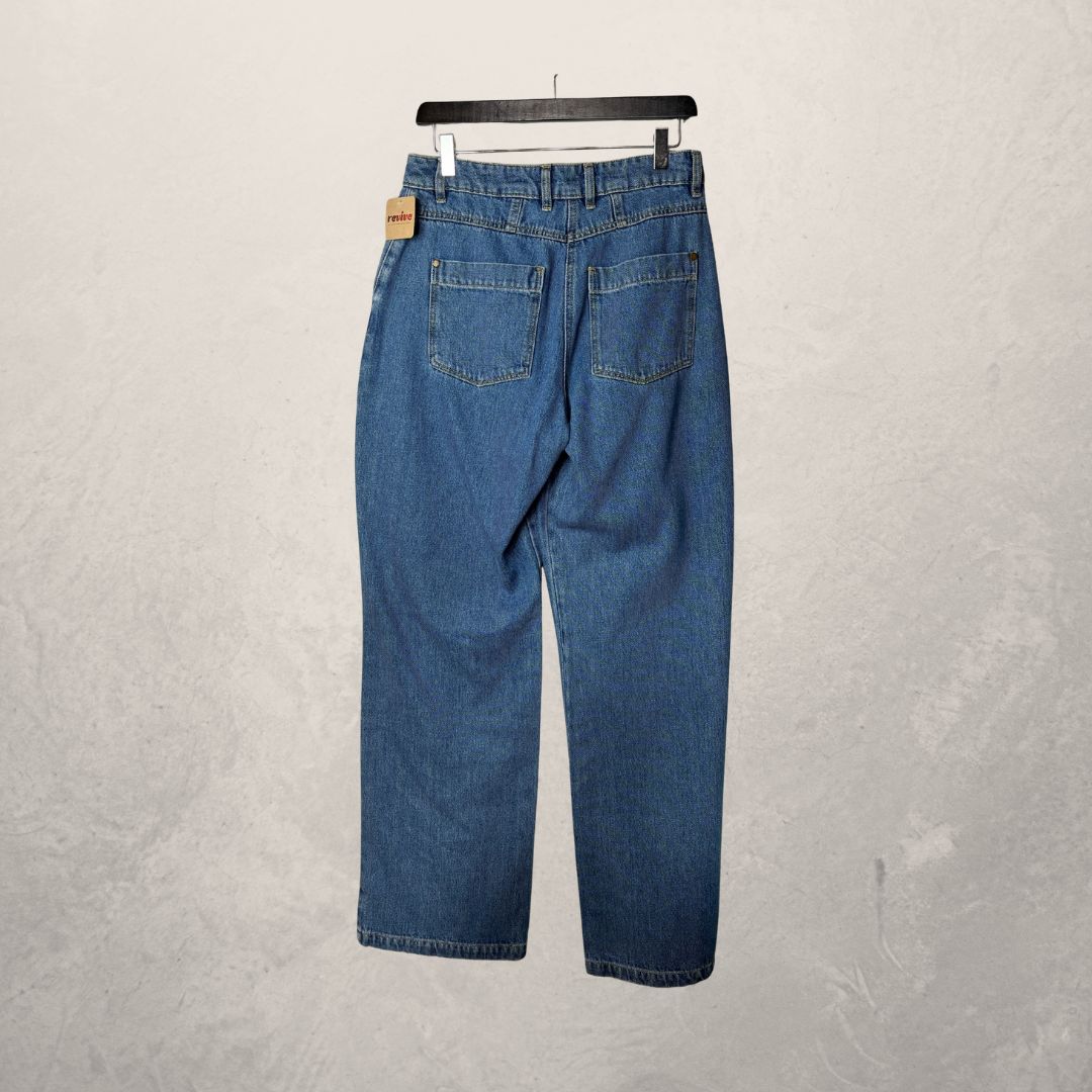 Armor-lux mid blue wide leg 100% cotton denim jeans 38