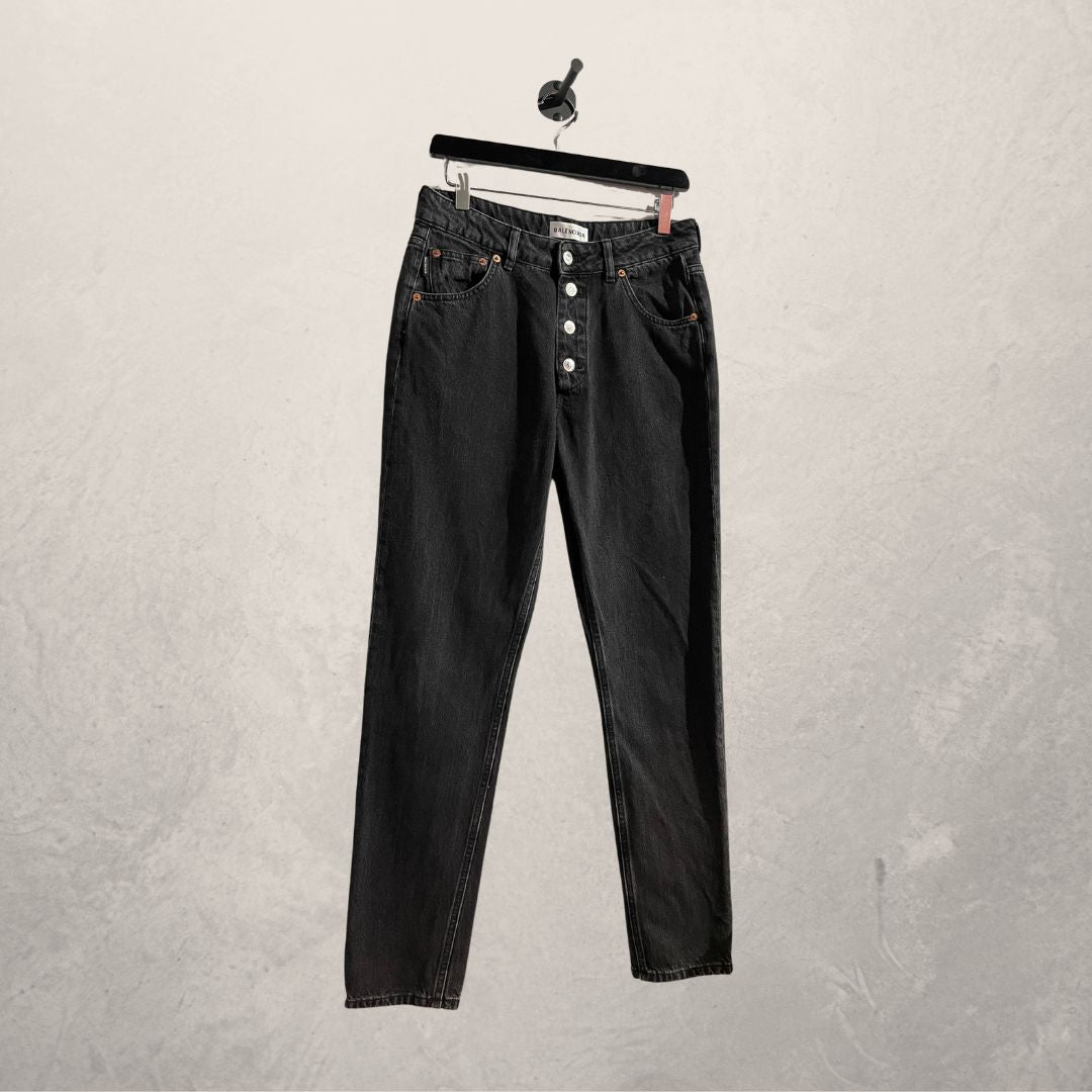 Balenciaga skinny jeans met grijze wassing en hoge taille 36/38