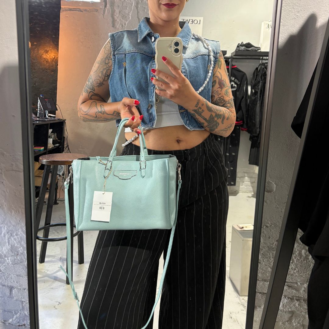 Balenciaga lightblue Papier A6 handbag - Romae Studios