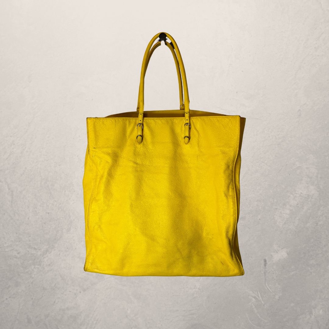 Balenciaga yellow Papier A5 handbag - by Romae Studios