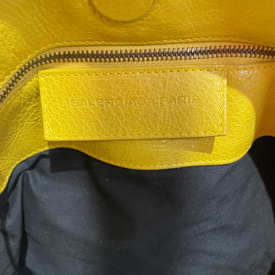 Balenciaga yellow town bag 27cm x 34cm