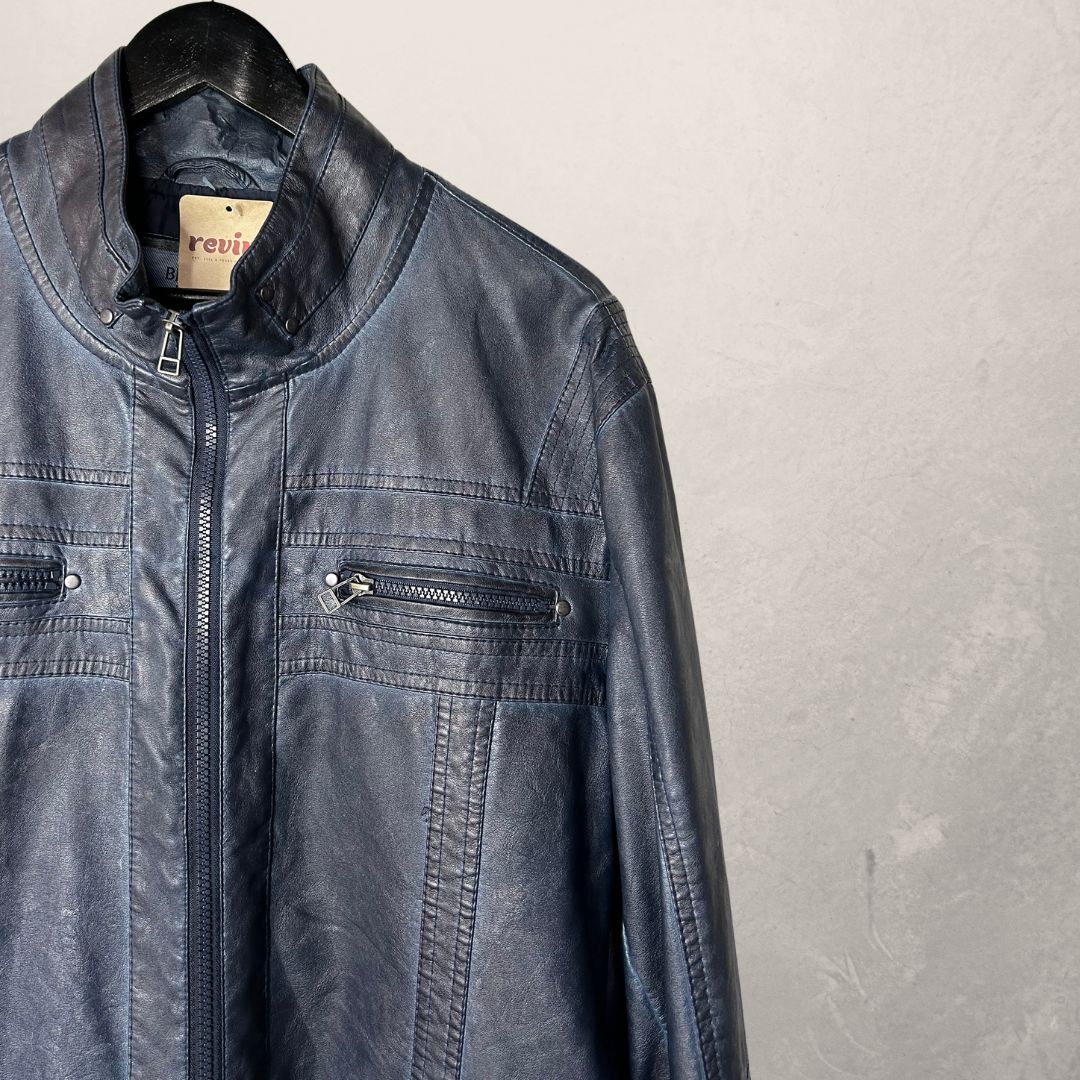 Bexley's blue leather jacket L