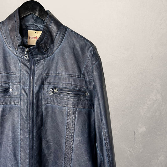 Bexley's blue leather jacket L