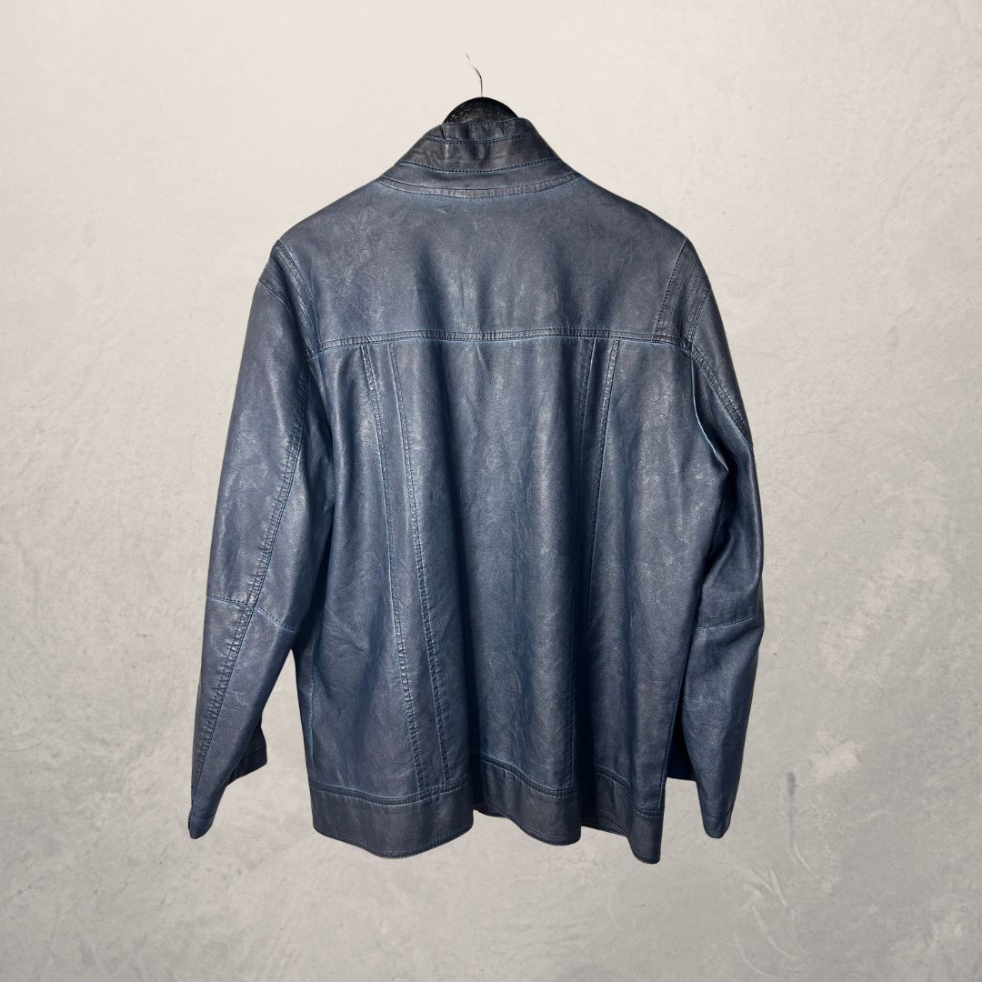 Bexley's blue leather jacket L