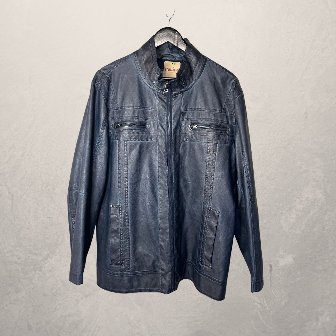 Bexley's blue leather jacket L