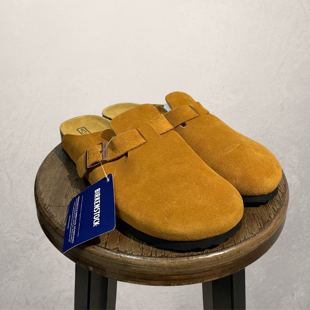 Birkenstock camel suède instappers 44/45