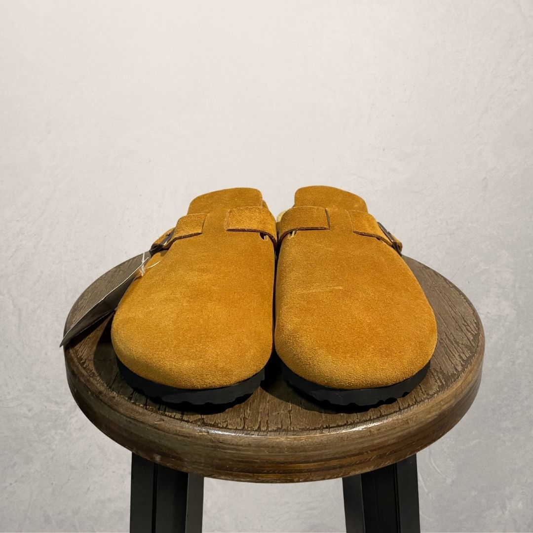 Birkenstock camel suède instappers 44/45