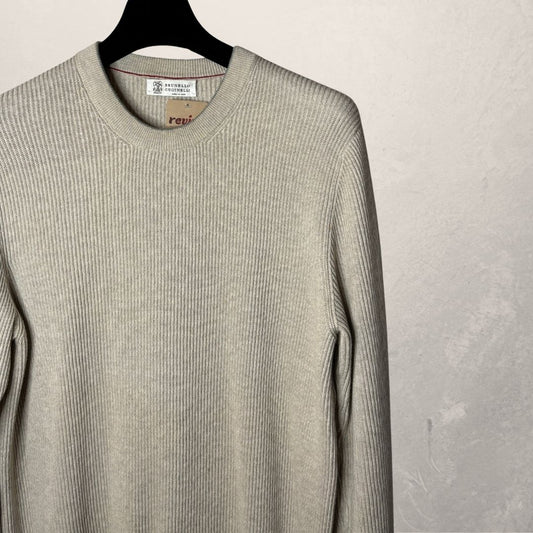 Brunello Cucinelli beige knit jumper M