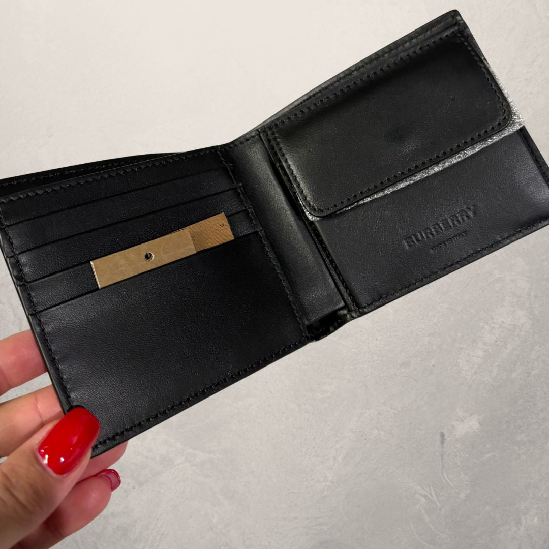 Burberry black leather wallet
