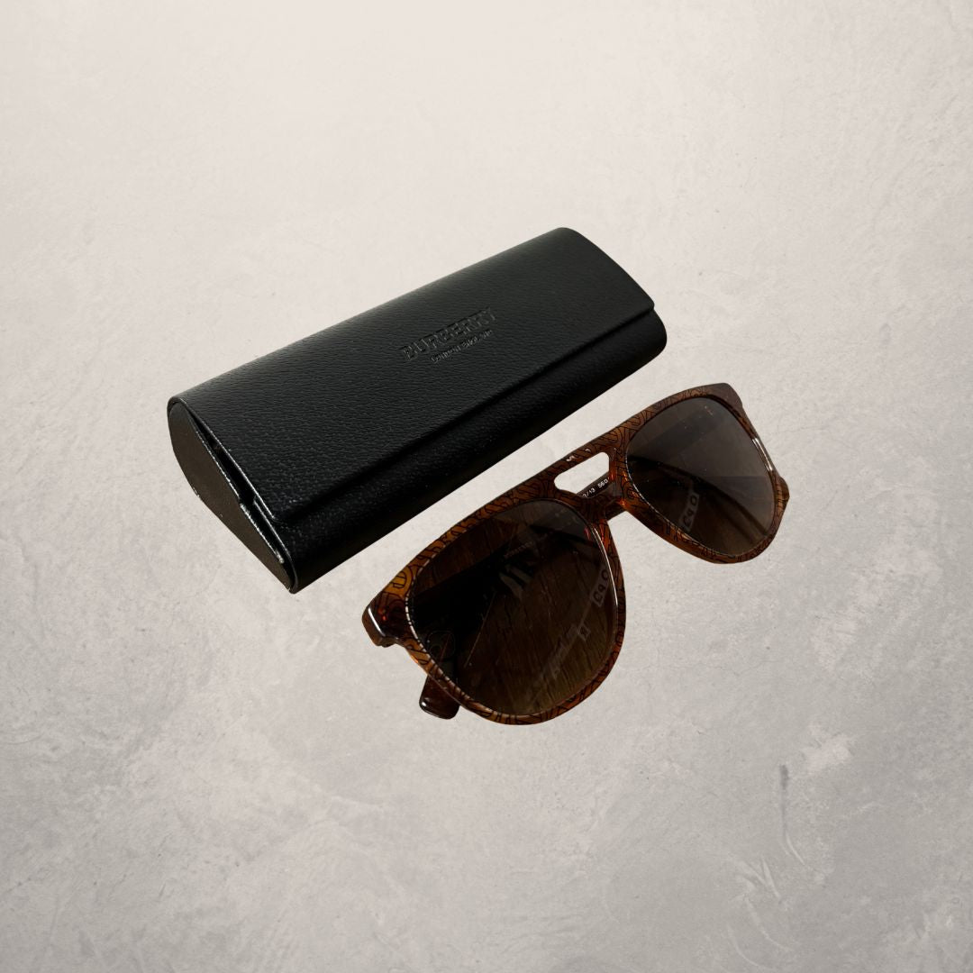 Burberry brown logo sunglasses w/ case (black hard)