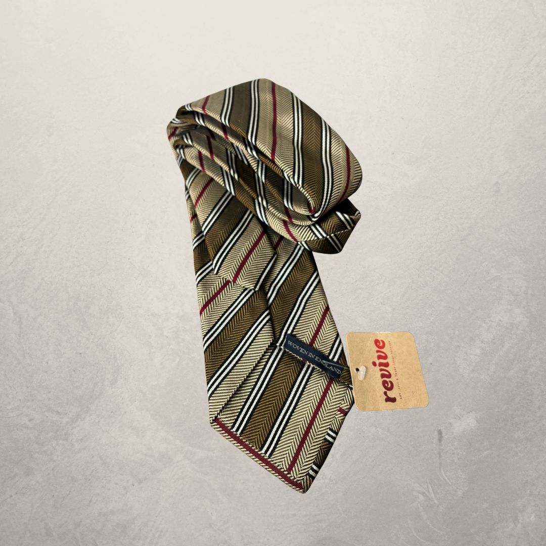 Burberry classic striped pattern london tie OS