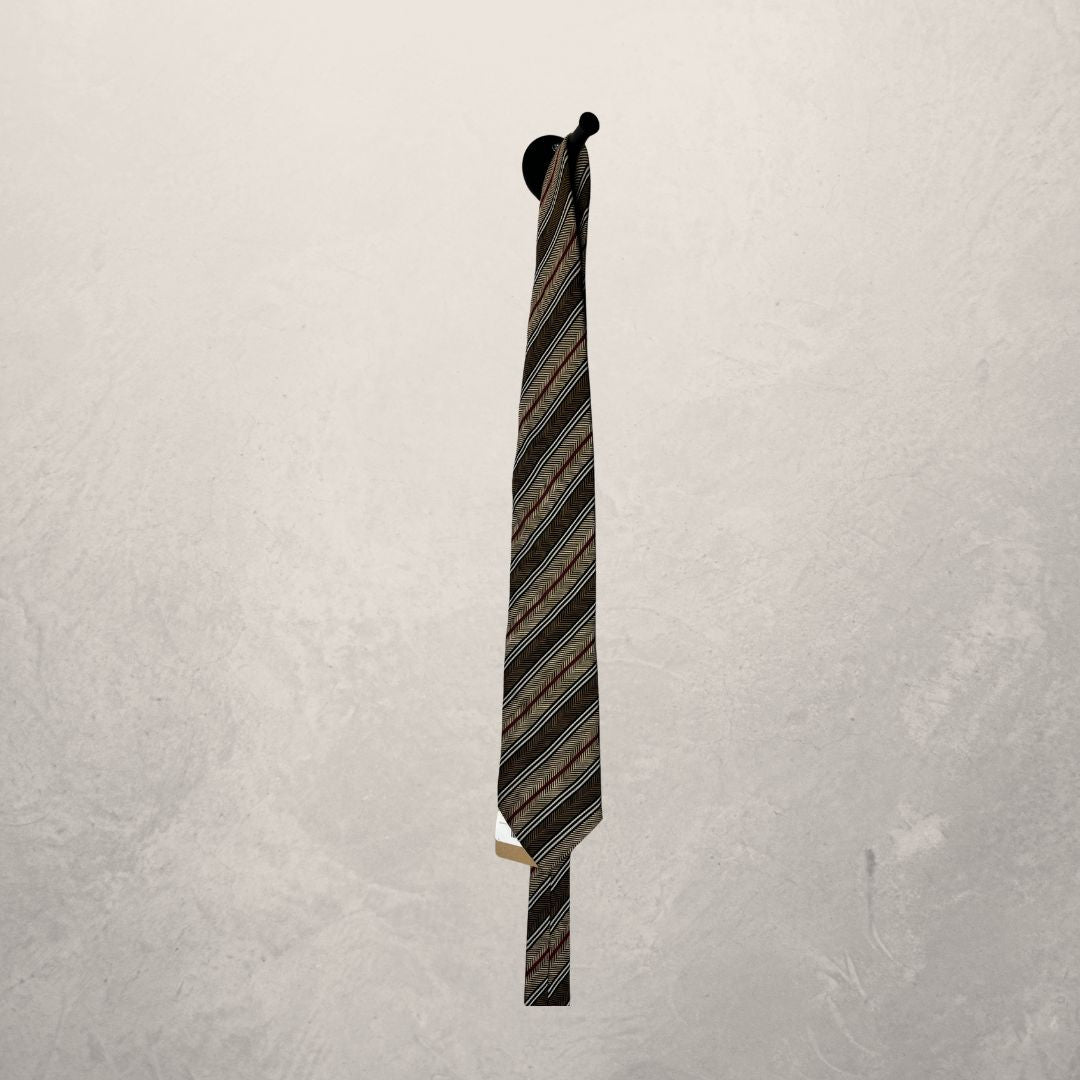 Burberry classic striped pattern london tie OS