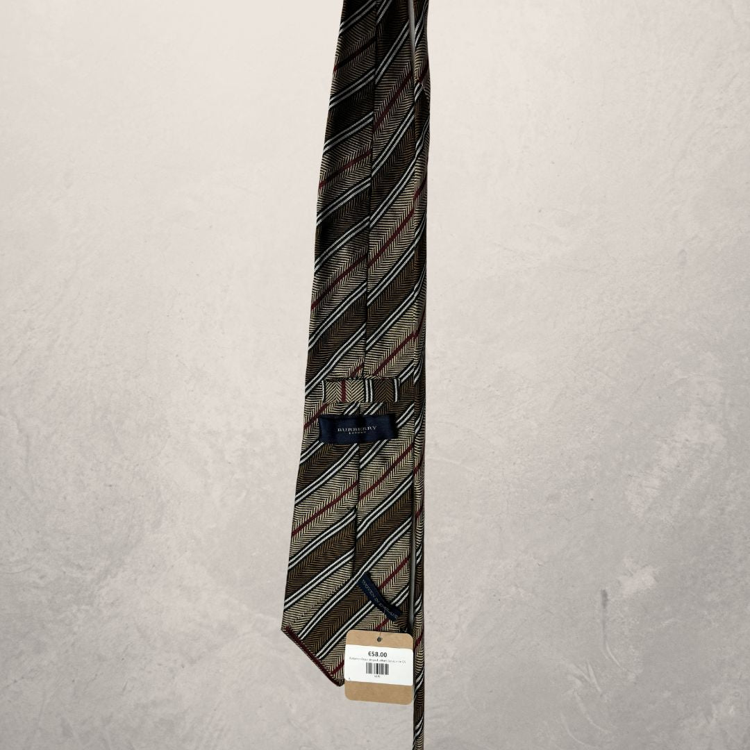 Burberry classic striped pattern london tie OS