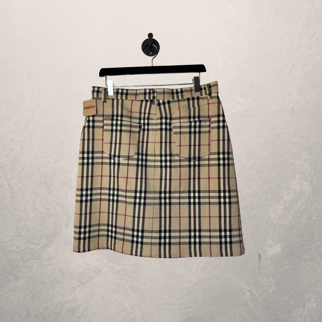 Burberry nova check cotton mini skirt M