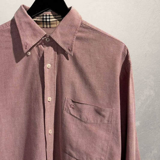 Burberry red shirt cotton shirt L