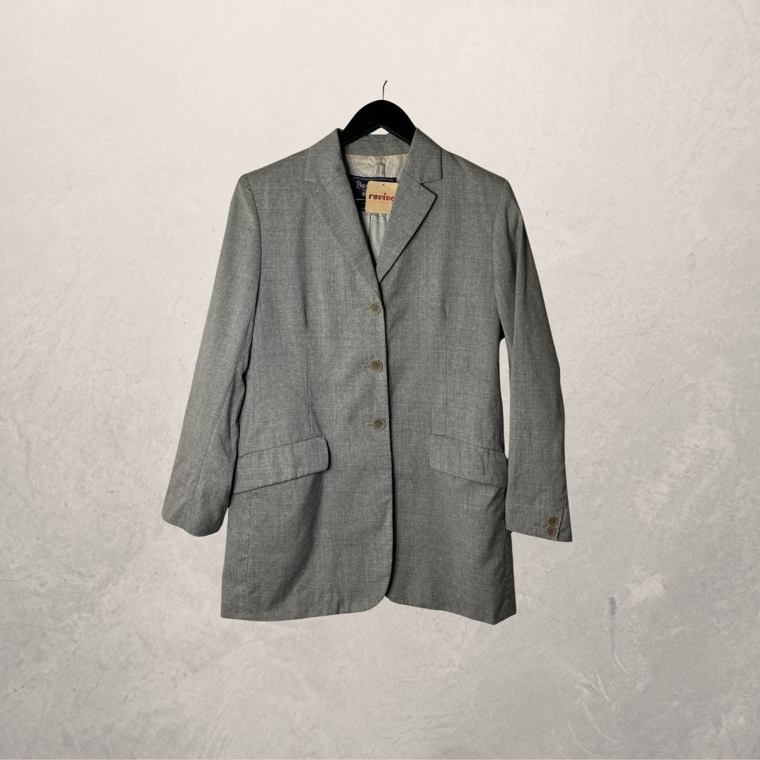 Burberrys grey fitted blazer S